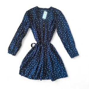 Abercrombie & Fitch Long Sleeve Navy Dress NWT Size‎ Small